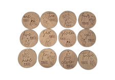 Disney Baby Winnie The Pooh Milestone Marker Set Natural Basswood Engraved