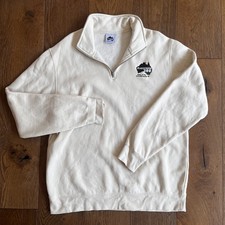 Australia Zoo Sweatshirt Mens XL Cream  Quarter Zip Crocodile Hunter Steve Irwin