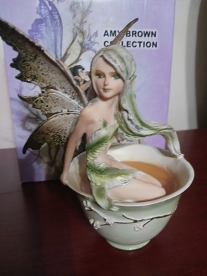 Amy Brown Green Tea Cup Fairy
