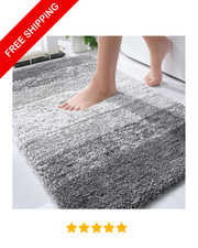 OLANLY Bathroom Rugs Mat 30X20, Extra Soft Absorbent Microfiber Bath Rugs, Rubbe
