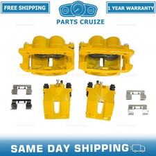 For 05 - 08 Ford F-150 Lincoln Mark Lt Yellow Front And Rear Disc Brake Calipers