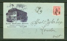 CANADA LATCHFORD ONT 1910 KING EDWARD HOTEL TO LONDON ONT