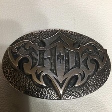 Harley Davidson Belt Buckle Silver Tone Biker Motorcycle Accessories Used Unised