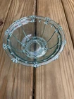 Vintage KIG Indonesia Beaded Clear Glass Elegant Candy Dish Bowl 7" Depression