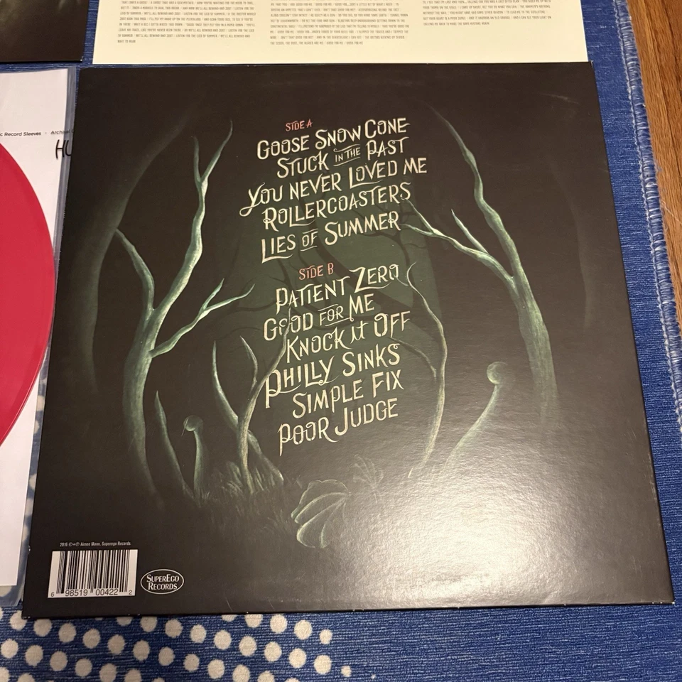 AS IS G+VG- Aimee Mann Mental Illness Pink Vinyl LP Record Indie Folk Rock Rare - Image 4 of 4
