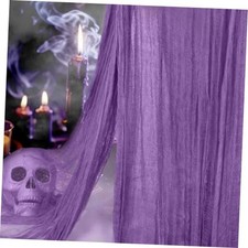 Vellibring 400" x 85" Halloween Creepy Cloth Decoration,Large Spooky Purple