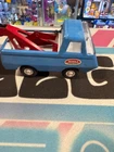 Tonka Tow Truck Wrecker Vintage Blue Pressed Steel Metal Vintage 1970s 5"