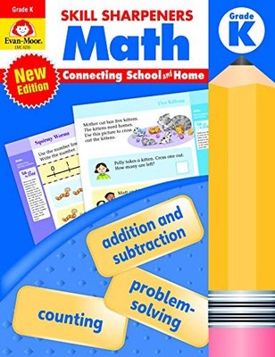 SKILL SHARPENERS: MATH, GRADE K By Evan Moor Educational Publishers *BRAND NEW*