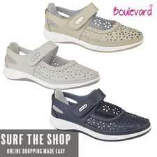 Boulevard Womens Wide EEE Fit Sandals Mary Jane Comfort Shoes Summer Ladies