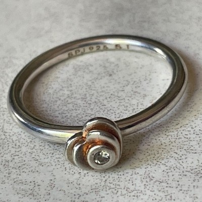 'Søren Peter Jensen' Danish 925 Sterling Silver Stacking Heart Ring Band size M