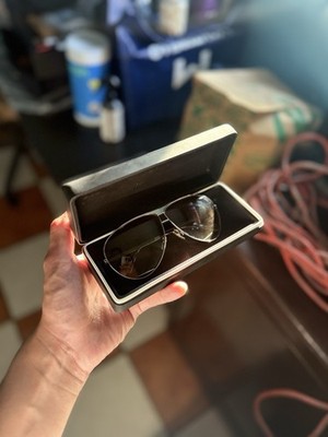 Givenchy Aviator Sunglasses Silver Metal Frame w/ Case