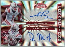 AJ Brown DK Metcalf 2019 Contenders Draft Dual Rookie Autograph Card #13 3/5