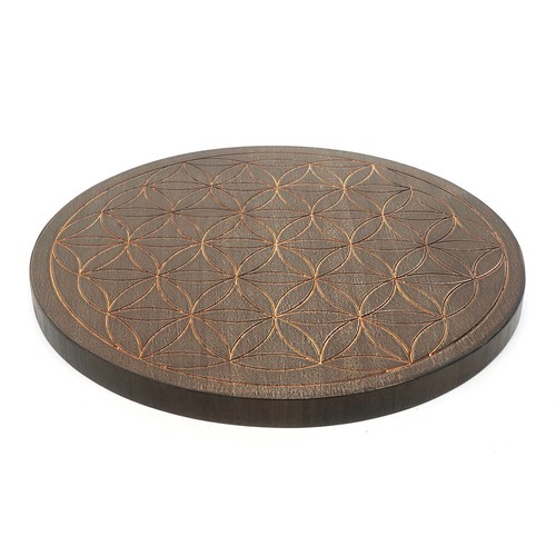 Oak carved astrolabe decoration props Diameter 23.5cm For Tarot Card Home Decor - Imagen 6 de 10