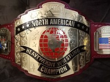NWA North America Wrestling Championship Belt Replica Adult Size Meroon Leather