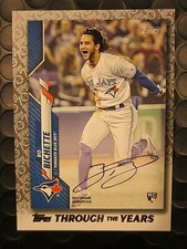 2021 TOPPS TTY-30 BO BICHETTE THROUGH THE YEARS TORONTO BLUE JAYS PLATINUM 48/70