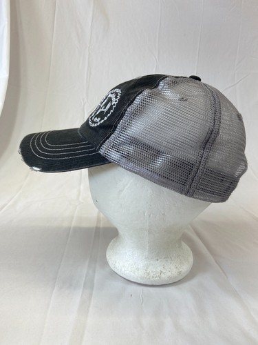 Buck Shots Bar & Grill Baseball Cap Strapback Hat Distressed Mesh Back Gray - Picture 3 of 10