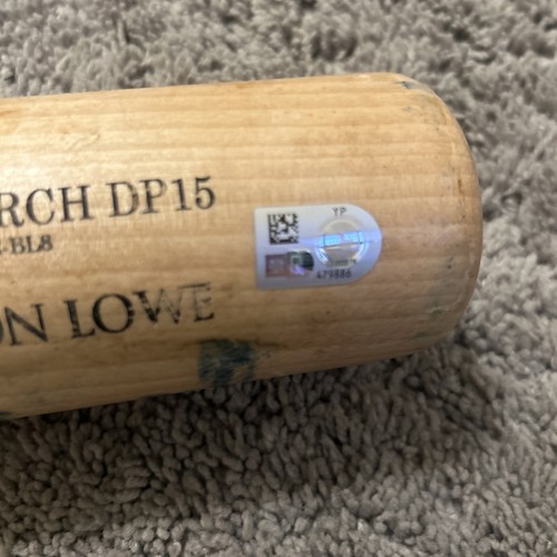 TAMPA BAY RAYS BRANDON LOWE JEU 2023 BATTE DE BASEBALL OCCASION MLB Holo COA - Photo 8/9