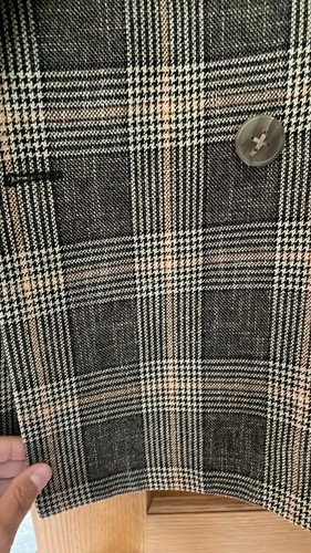 ACNE STUDIOS WOOL CHECKED DOUBLE BREAST PLAID BLAZER 34 - Picture 3 of 5