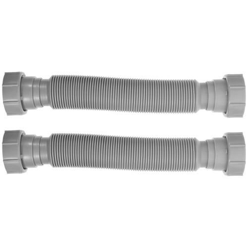 2 Pcs Drainage Connection Pipe Flexible Hose for Shampoo Bowl Easy Expandable