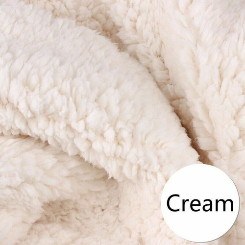 Faux Sherpa Fleece Fabric Thick Thermal Blanket Coat Jacket Lining Material - Picture 18 of 19