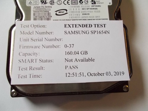 Festplatte, Samsung 160GB/7200rpm/ GB IDE, 8,9 cm (3,5 Zoll), IDE, #SU200 - Picture 3 of 4