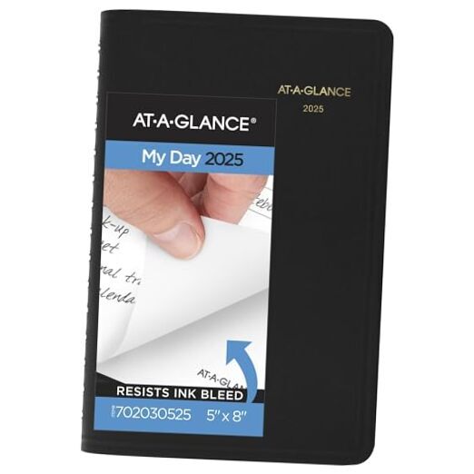 2025 Daily Appointment Planner 5x8 Inches 24-Hour Format Compact Edition