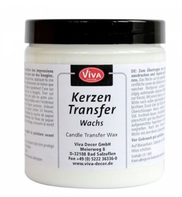Viva Decor Kerzen Foto Transfer Wachs 250ml weiß zum Kerzen Gestalten