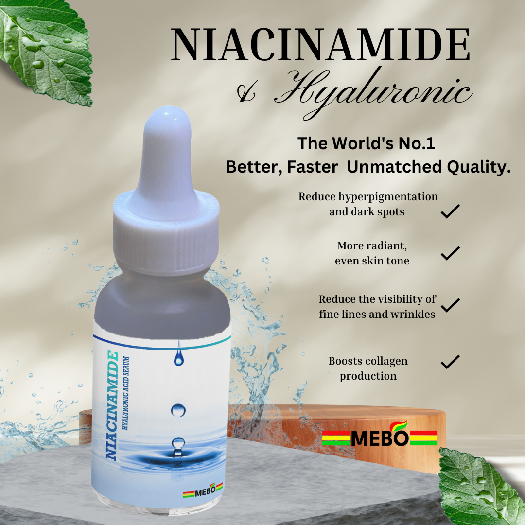Mebo Niacinamide 10% Serum with Hyaluronic Acid & Vitamin B3 | Pore-Minimizing,
