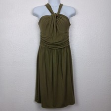 LOFT Dress Womens Size Small Green Strappy Knot Sleeveless Lightweight Stretch
