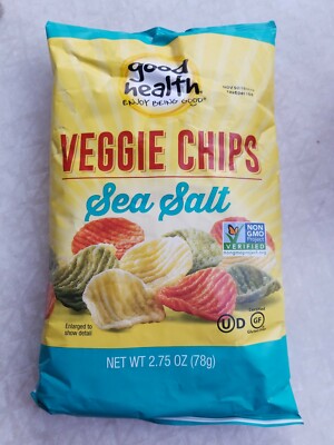 [4 x 2.75 oz] Good Health Natural Foods Veggie Chips Sea Salt Glutten Free Snack