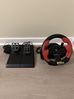 Logitech WingMan Formula Force GP Force Feedback Steering Wheel Pedals