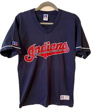 90s VTG RUSSELL ATHLETIC CLEVELAND INDIANS T Shirt Jersey Sz M Made in USA MLB
