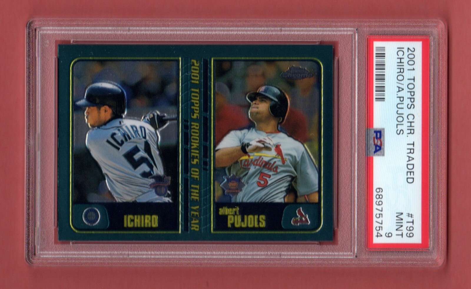 Albert Pujols 2001 Topps Chrome Traded #T99 Rookies of the Year (w