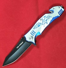 Tac-Force Blue Eagle EDC Tactical Pocket Knife with 3.5" Black Blade A/o Spring