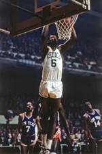 Bill Russell Of The Boston Celtics Dunks The Ball 1966 Old Basketball Photo