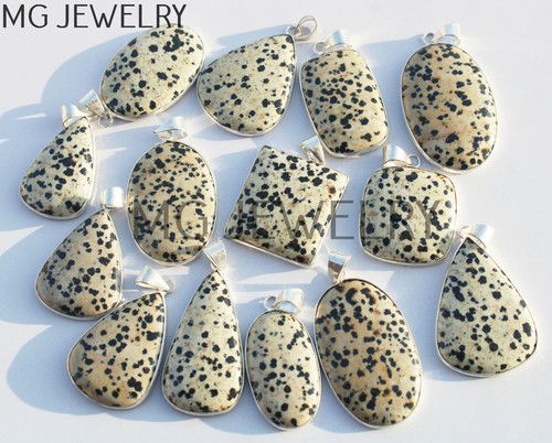 10 Pcs Moonstone Labradorite & Mix Gemstone Bezel Pendants Lot 925 Silver Plated - Picture 31 of 138