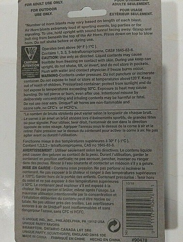 Unique Party Air Horn 1.23 oz Non-flammable Adult Use Only - Bild 3 von 3