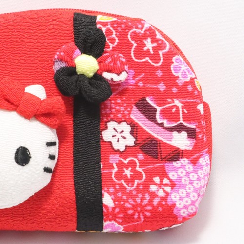 Hello Kitty Cute Kawaii Compact Pouch Chirimen Crepe Kyoto Japan A - Picture 4 of 9