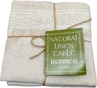 Natural Damask Celtic Table Runner 12" x54, Made in Ireland