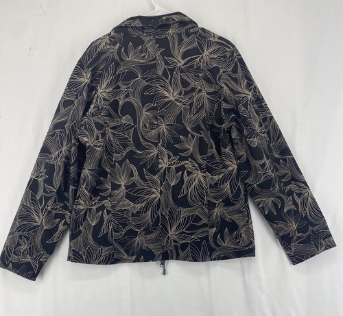 Athleta Odyssey Jacket Women's XL Full Zip Magnetic Workout Pockets Leaf Print - Picture 8 of 9