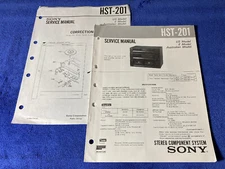 SONY HST-201 STEREO COMPONENT SYSTEM ORIGINAL SERVICE MANUAL SCHEMATIC M792x
