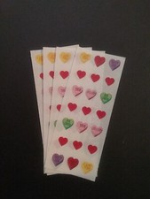 Creative Memories Lot of Four Studio Stickers 2" x 5" Candy Hearts