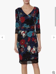 gina bacconi navy dress