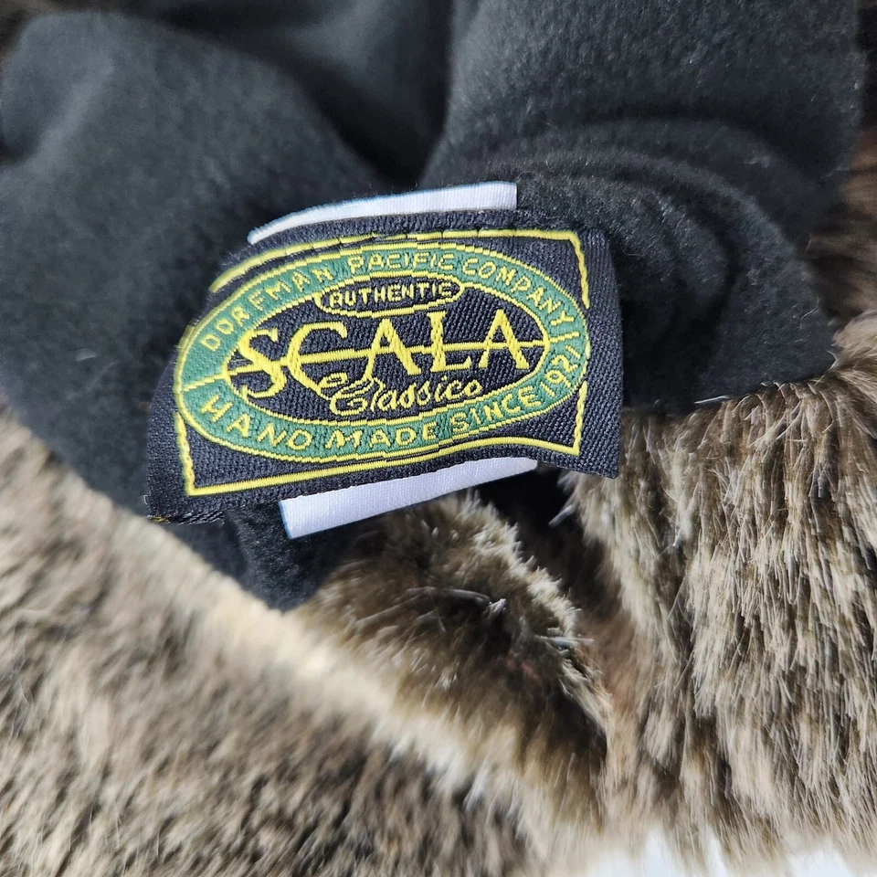 Gorra Scala negra tejida tostada piel sintética trampero oreja solapa unisex talla única Foto 4 de 4