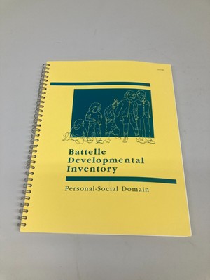 Battelle Developmental Inventory Personal-Social Domain Book Manual 1984