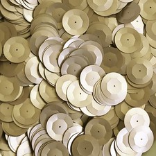 20mm Cup Round Sequins Gold Matte Silk Frost. Made in USA