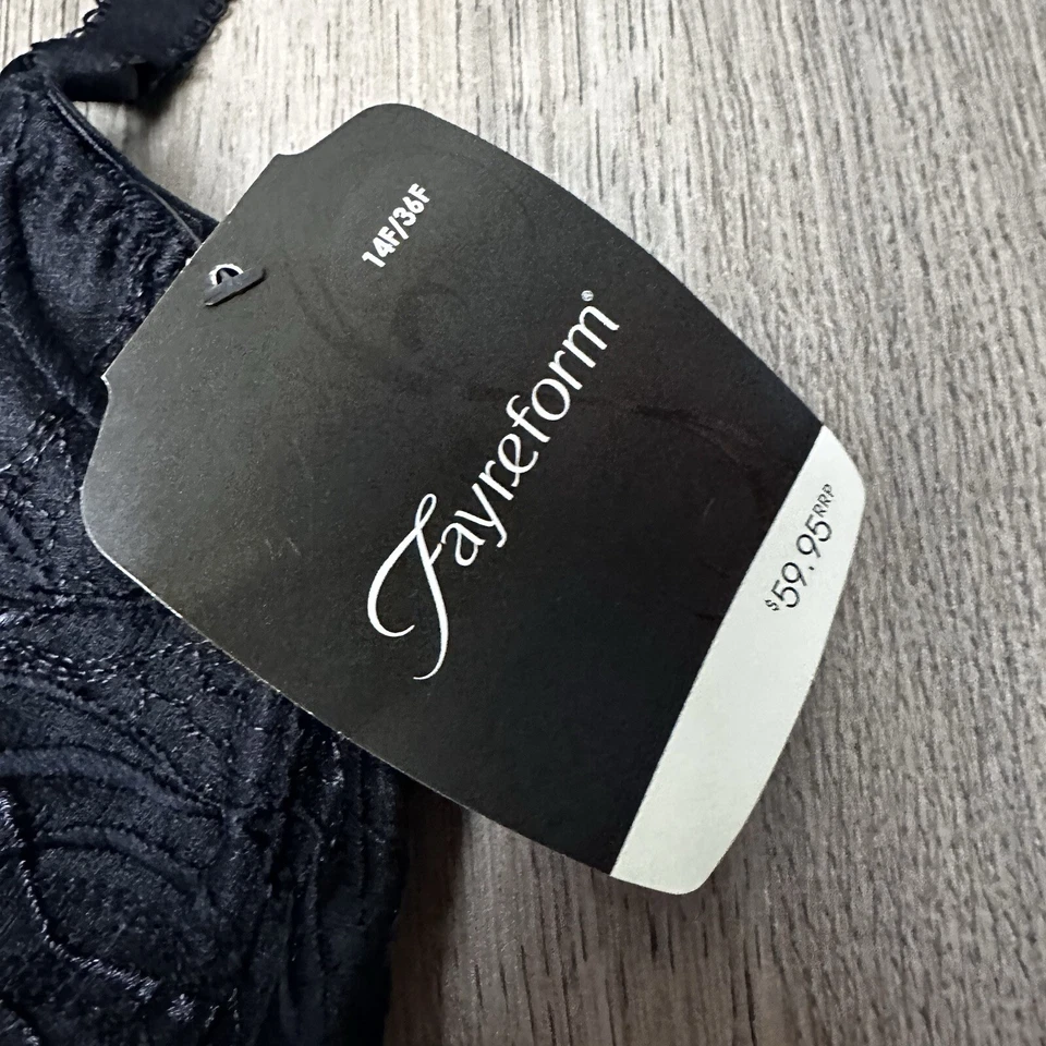 Sujetador Fayreform Talla 14F Con Aros Alessia Rosa Negro Nuevo Con Etiquetas Foto 3 de 4