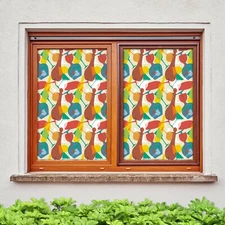 3D Wine Glass O2007 Window Film Print Sticker Cling Stained Glass UV Block Fa