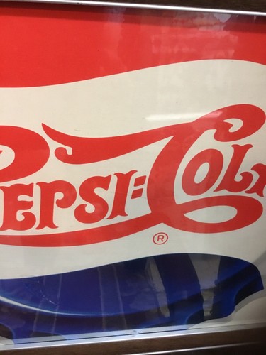 Rare 1940s Pepsi Cola Cardboard Advertising Sign With Original Aluminum Frame - Picture 12 of 20
