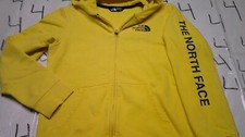 Kids Large The North Face Zip Up Yellow Hoodie
